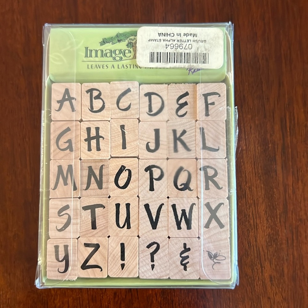 NWOT Image Tree by Suzy Retto wooden rubber alphabet stamp set
